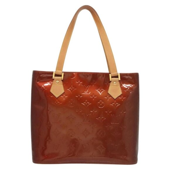 LOUIS VUITTON Monogram Vernis Houston Hand Bag Bronze M91122 LV Auth hk2663 - Picture 2 of 16